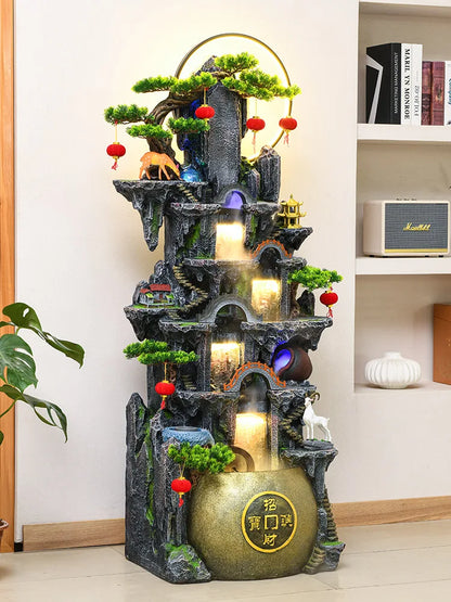 CHENYISHI New Chinese Style Rockery Flowing Water Fountain Living Room Ornaments For Wealth Decoration Traditional Waterfalls