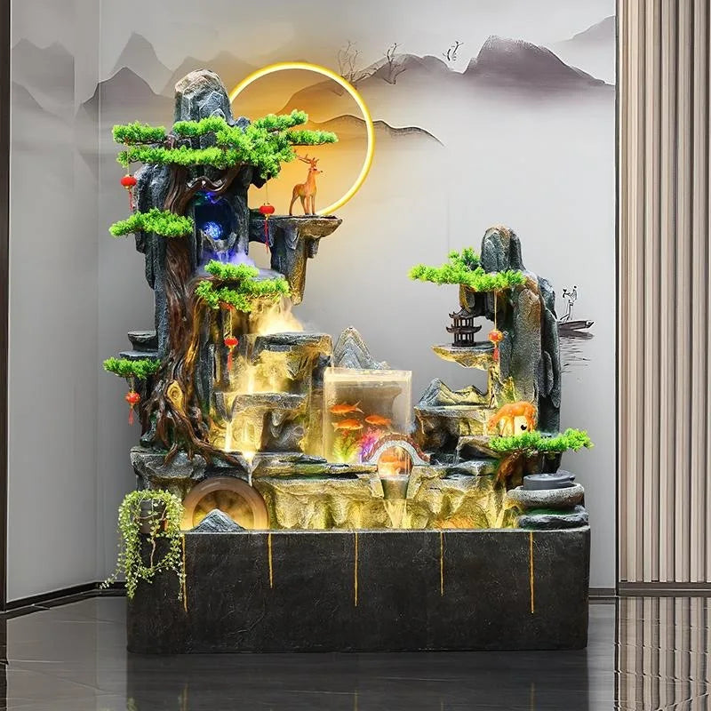 CHENYISHI Rockery Courtyard Water Curtain Fountain Wall Flowing Water Fountain Circulating Water Landscape Fish Tank Decoration