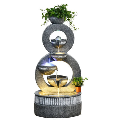 European Luxury Gray Home Decor For Garden Lawn Yard Indoor And Outdoor Water Fountain Housewarming Gift Waterfalls