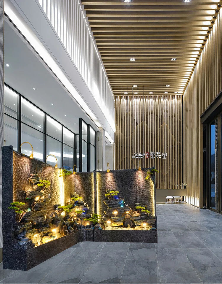 CHENYISHI Water Curtain Wall Flowing Water Wall Rockery Flowing Water Fountain Home Decoration Housewarming Gift