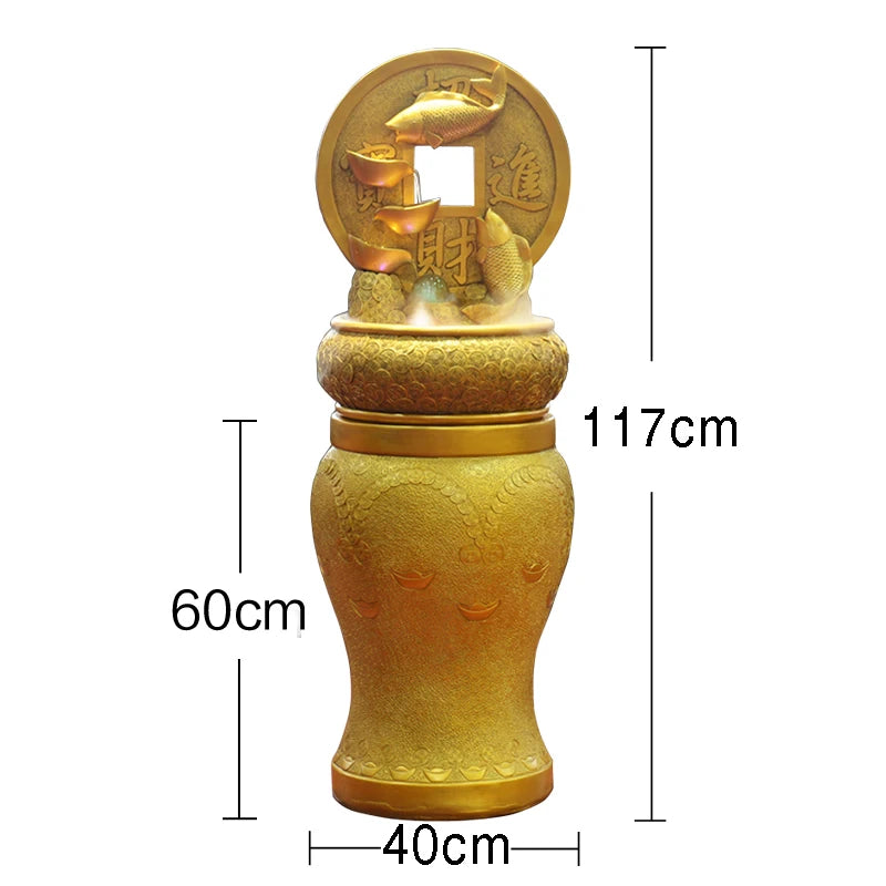 Gold Money Tree Tabletop Fountains Creative Circulating Waterfalls Feng Shui Ornament Living Room & Office Desktop