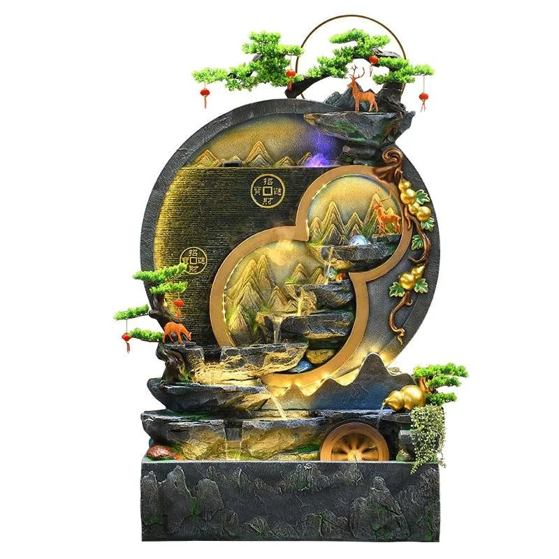 CHENYISHI Rockery Courtyard Water Curtain Fountain Wall Flowing Water Fountain Circulating Water Landscape Fish Tank Decoration