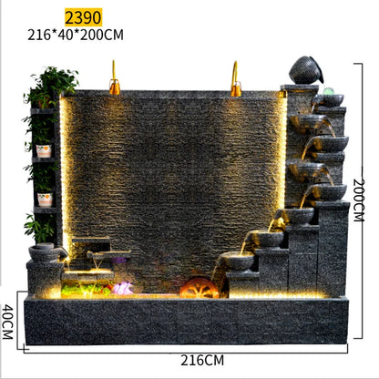 CHENYISHI Deluxe Outdoor Water Fountain Yard Garden Villa Decoration Large Fountain Waterfall Concrete Fountains Zen Water Flows