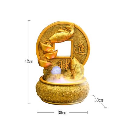 Gold Money Tree Tabletop Fountains Creative Circulating Waterfalls Feng Shui Ornament Living Room & Office Desktop