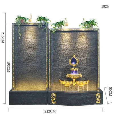 CHENYISHI Gran muro cortina de agua de estilo europeo Fuente de agua corriente Tienda de regalos de inauguración de la casa de Europa Cascadas al por mayor 