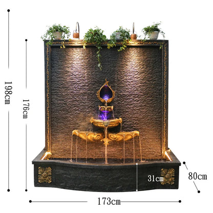 CHENYISHI Gran muro cortina de agua de estilo europeo Fuente de agua corriente Tienda de regalos de inauguración de la casa de Europa Cascadas al por mayor 