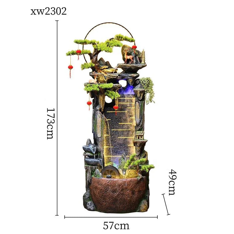 CHENYISHI Rockery Courtyard Water Curtain Fountain Wall Flowing Water Fountain Circulating Water Landscape Fish Tank Decoration