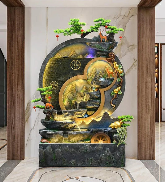 CHENYISHI Rockery Courtyard Water Curtain Fountain Wall Flowing Water Fountain Circulating Water Landscape Fish Tank Decoration