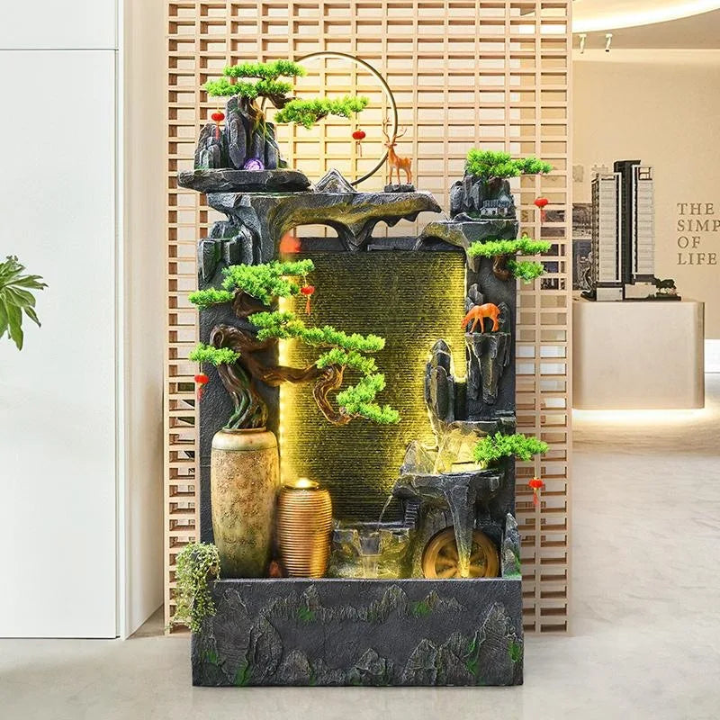 CHENYISHI Rockery Courtyard Water Curtain Fountain Wall Flowing Water Fountain Circulating Water Landscape Fish Tank Decoration