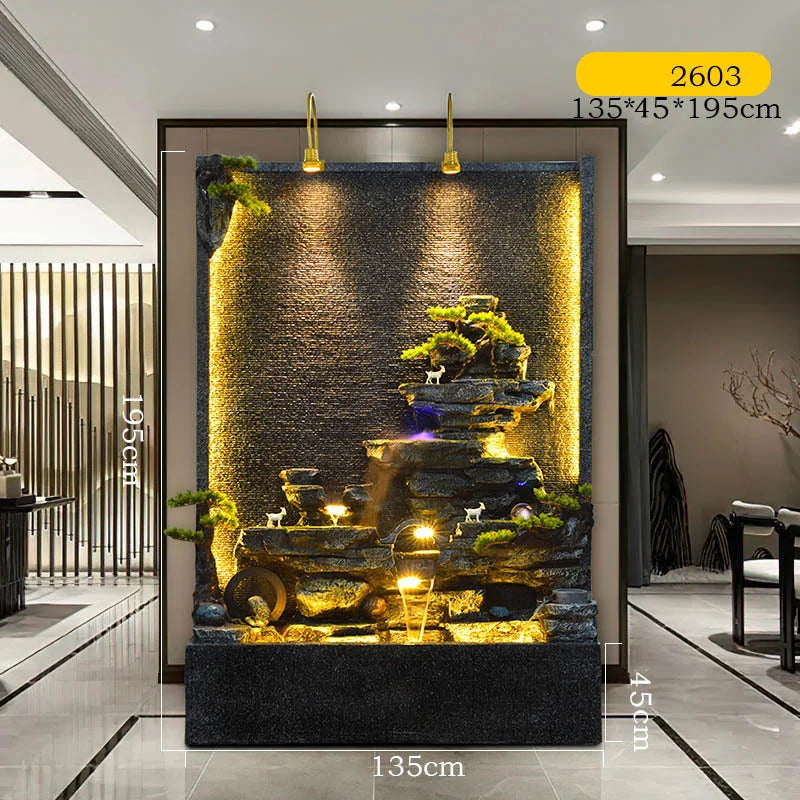 CHENYISHI Water Curtain Wall Flowing Water Wall Rockery Flowing Water Fountain Home Decoration Housewarming Gift