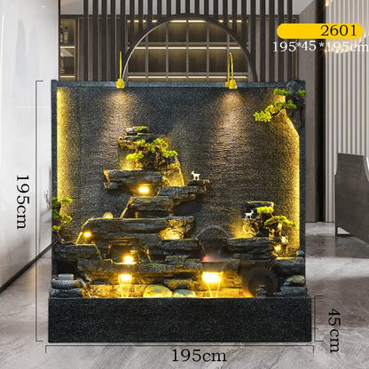 CHENYISHI Water Curtain Wall Flowing Water Wall Rockery Flowing Water Fountain Home Decoration Housewarming Gift