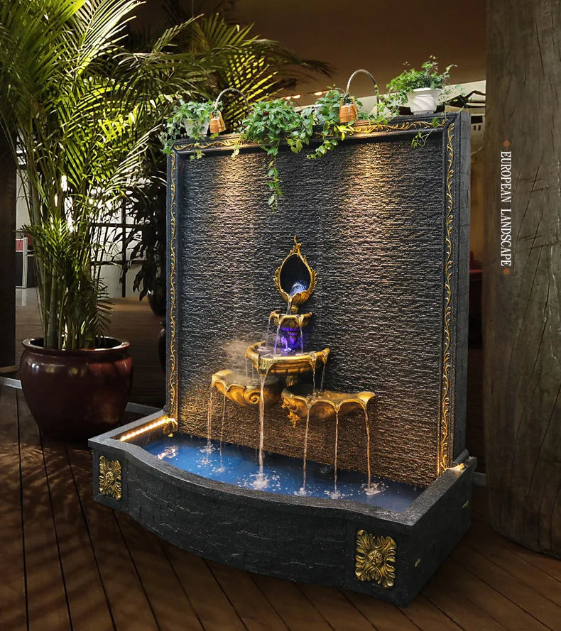 CHENYISHI Gran muro cortina de agua de estilo europeo Fuente de agua corriente Tienda de regalos de inauguración de la casa de Europa Cascadas al por mayor 