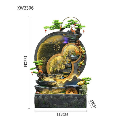CHENYISHI Rockery Courtyard Water Curtain Fountain Wall Flowing Water Fountain Circulating Water Landscape Fish Tank Decoration