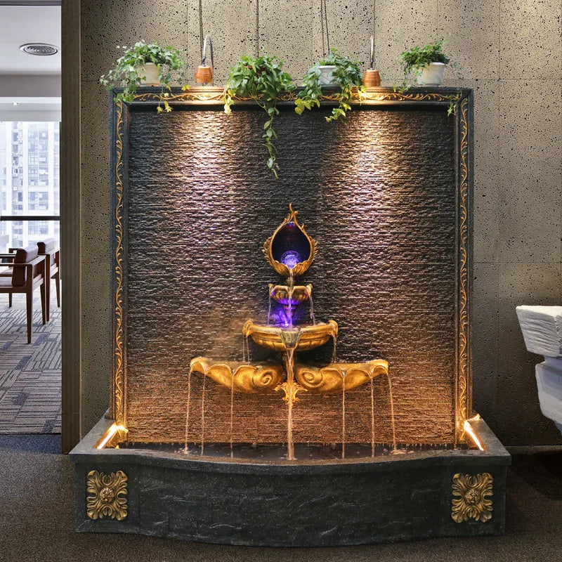 CHENYISHI Gran muro cortina de agua de estilo europeo Fuente de agua corriente Tienda de regalos de inauguración de la casa de Europa Cascadas al por mayor 