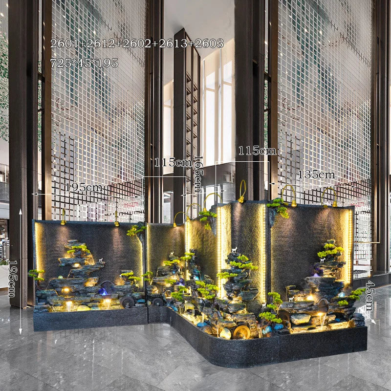 CHENYISHI Water Curtain Wall Flowing Water Wall Rockery Flowing Water Fountain Home Decoration Housewarming Gift