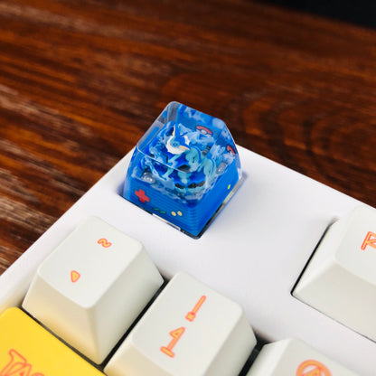 Pokemon Vaporeon 1U Keycaps, Custom Pokemon Keycap, Vaporeon Keycap, Cute FILCO Keycap, Artisan Keycap Anime, Cherry MX Keycaps