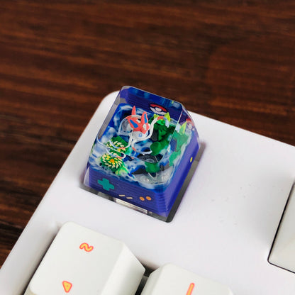 Sylveon Custom 1U Keycaps, Pokemon Keycap,Sylveon Keycap Cute FILCO Keycap, Artisan Keycap Anime, Cherry MX Keycaps