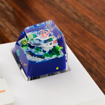 Sylveon Custom 1U Keycaps, Pokemon Keycap,Sylveon Keycap Cute FILCO Keycap, Artisan Keycap Anime, Cherry MX Keycaps