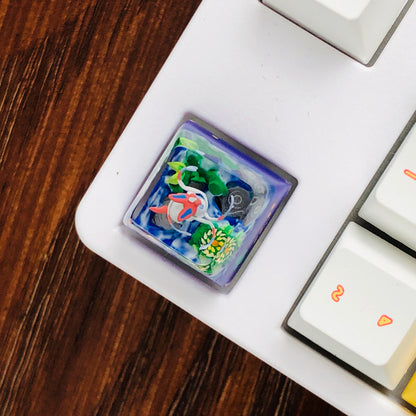 Sylveon Custom 1U Keycaps, Pokemon Keycap,Sylveon Keycap Cute FILCO Keycap, Artisan Keycap Anime, Cherry MX Keycaps