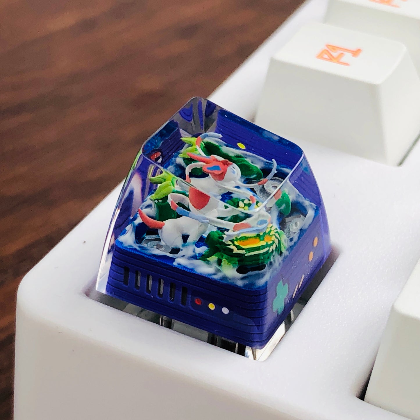 Sylveon Custom 1U Keycaps, Pokemon Keycap,Sylveon Keycap Cute FILCO Keycap, Artisan Keycap Anime, Cherry MX Keycaps