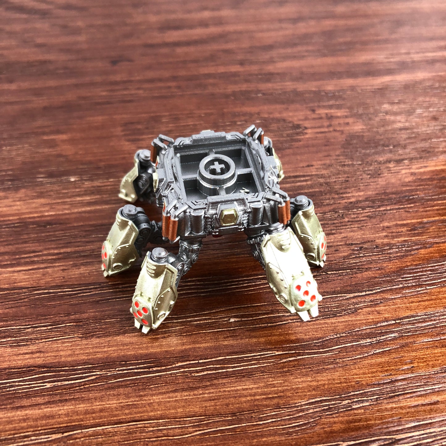 Resin keycap transporter mecha keycap display stand ornaments keycap storage device mecha decorations,Light gold