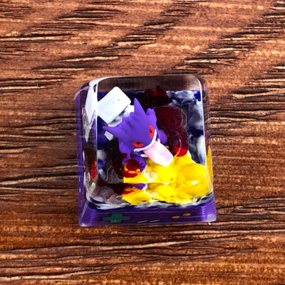 Pokemon Gengar Custom 1U Keycaps Pokemon Keycap Liquidate keycap Artisan Keycap Anime Cherry MX Keycaps