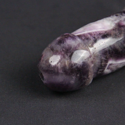 Pipa de fumar de fantasía con forma de genital de amatista