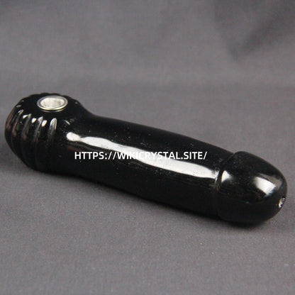 Obsidian Crystal Penis Pipe