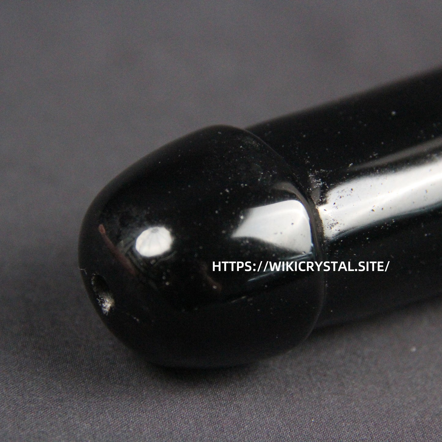 Obsidian Crystal Penis Pipe