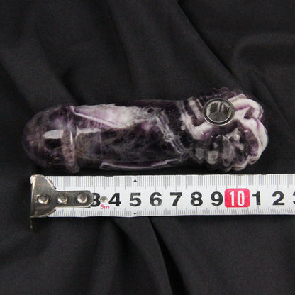 Pipa de fumar de fantasía con forma de genital de amatista