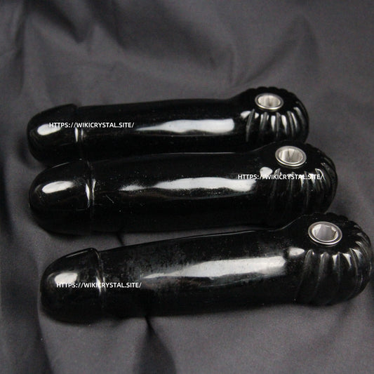 Obsidian Crystal Penis Pipe