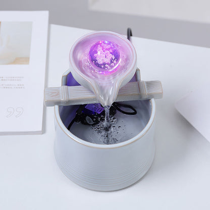 Indoor Small Decoration Desktop Fortune Fountain Tabletop Living Room Office Decorative Ornament