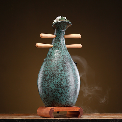 New Chinese Traditional Pipa Flowing Water Fountain Housewarming Decor Desktop Ornament Opening Gift