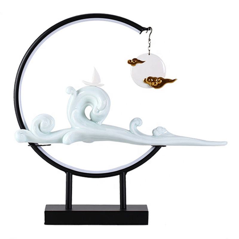 Traditional Chinese Artifical Boat Shape Incense Holder Home Decor Wooden Back Flow Incense Burner