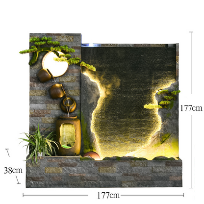 CHENYISHI Large Rockery Water Curtain Wall Flowing