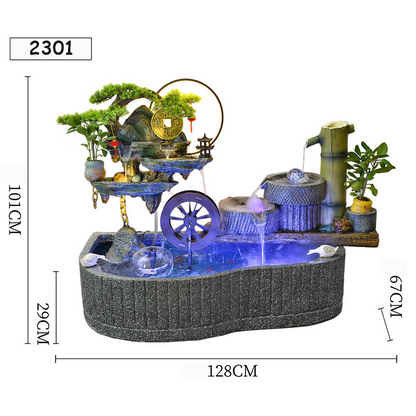 CHENYISHI Rockery Flowing Water Fountain Fish Pond Circulating Water Living Room Balcony Fish Tank Courtyard Fish Pond Company Hotel Decor