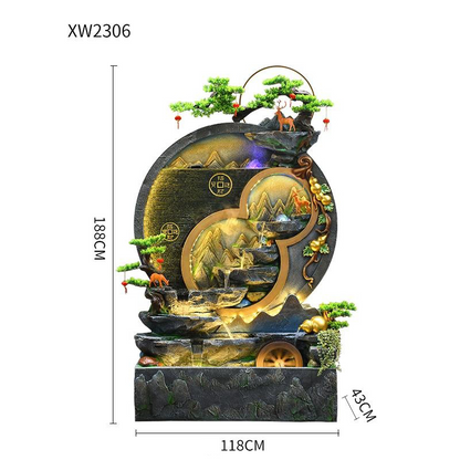 CHENYISHI Rockery Courtyard Water Curtain Fountain Wall Flowing Water Fountain Circulating Water Landscape Fish Tank Decoration