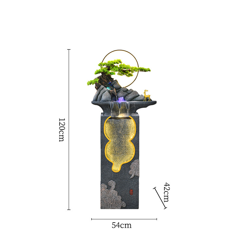 CHENYISHI New Chinese Style Lucky Rockery Fountain Living Room Entrance Water Landscape Decoration Circulating Ornaments