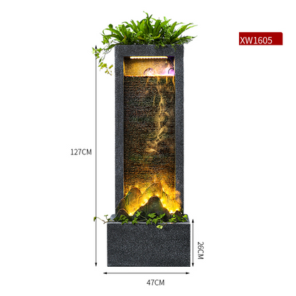 CHENYISHI Water Curtain Wall Floor-standing TV Cabinet Circulation Waterfalls Ornaments Outdoor Statue For Garden Water Feature
