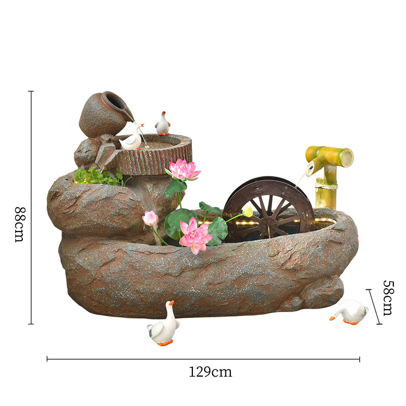 CHENYISHI Pastoral Flowing Water Ornaments Circulating Water Courtyard Balcony Clubhouse Decorations Rockery Water Fountain Landscape