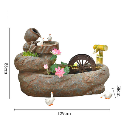 CHENYISHI Pastoral Flowing Water Ornaments Circulating Water Courtyard Balcony Clubhouse Decorations Rockery Water Fountain Landscape