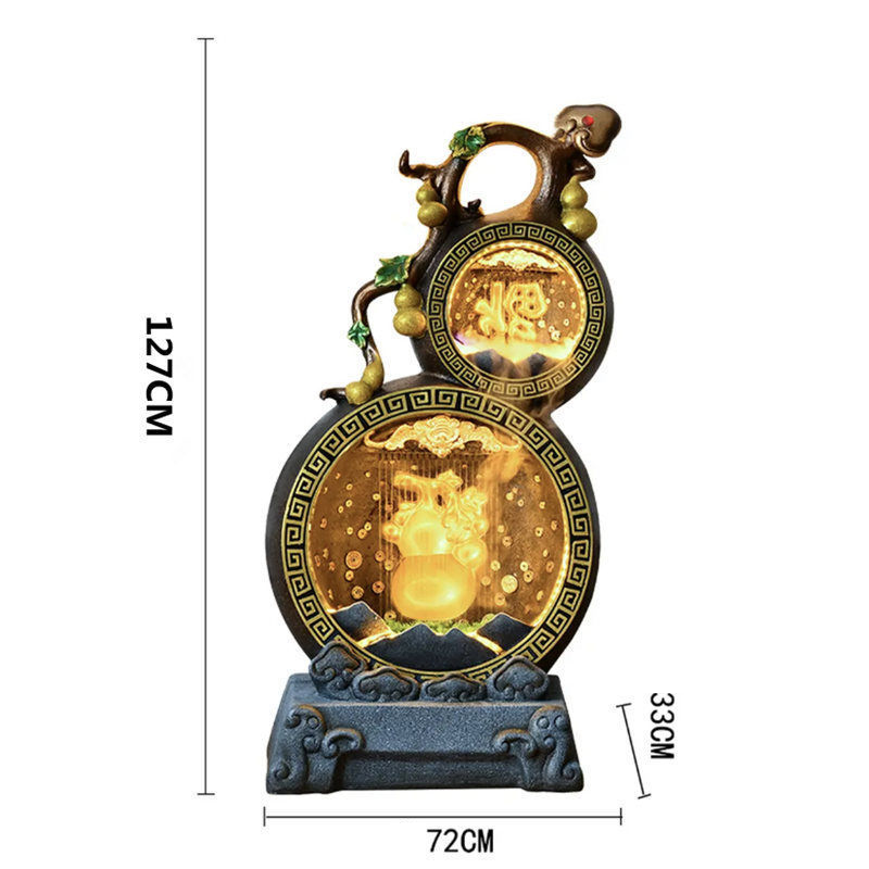 CHENYISHI Fengshui Ornaments New Chinese Style Rockery Flowing Water Fountain Living Room Office Entrance Balcony Courtyard Ornaments