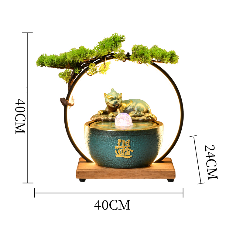 CHENYISHI Pixiu Lucky Ornaments Cornucopia Office Store Humidifier Flowing Water Feng Shui Wheel Opening Gift Flowing Ball Lucky Ornament