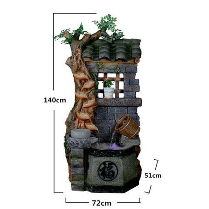 CHENYISHI Outdoor Courtyard Garden Rockery Flowing Water Fountain Ornaments Home Indoor Living Room Balcony Terrace Water Landscape Decor