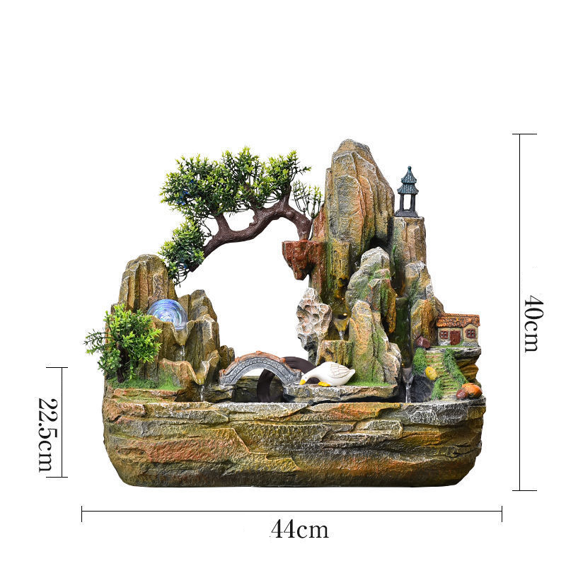 CHENYISHI Rockery Flowing Water Wealth-generating Ornaments Fengshui Wheel Fountain Living Room Entrance Office Decorative Furnished