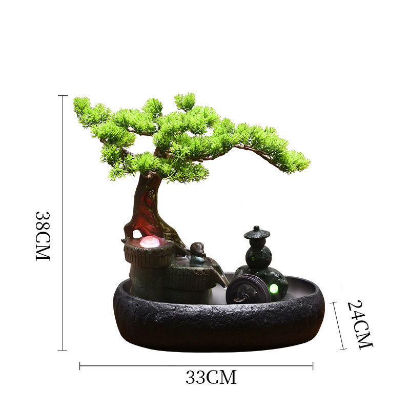 CHENYISHIRockery fountain Flowing Water Ornaments Circulating Water Feature Office Living Room Basin landscape Feng Shui Fortune