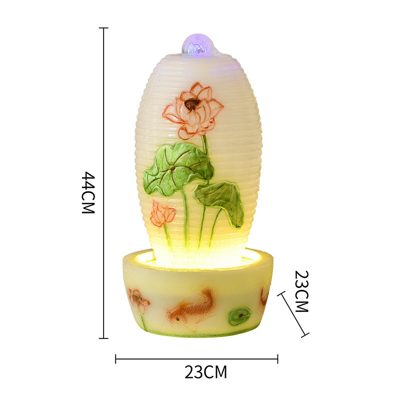 CHENYISHI Lucky Egg Flowing Water Fountain Opening Ornament European Modern Creative Living Room Indoor Desktop Waterscape