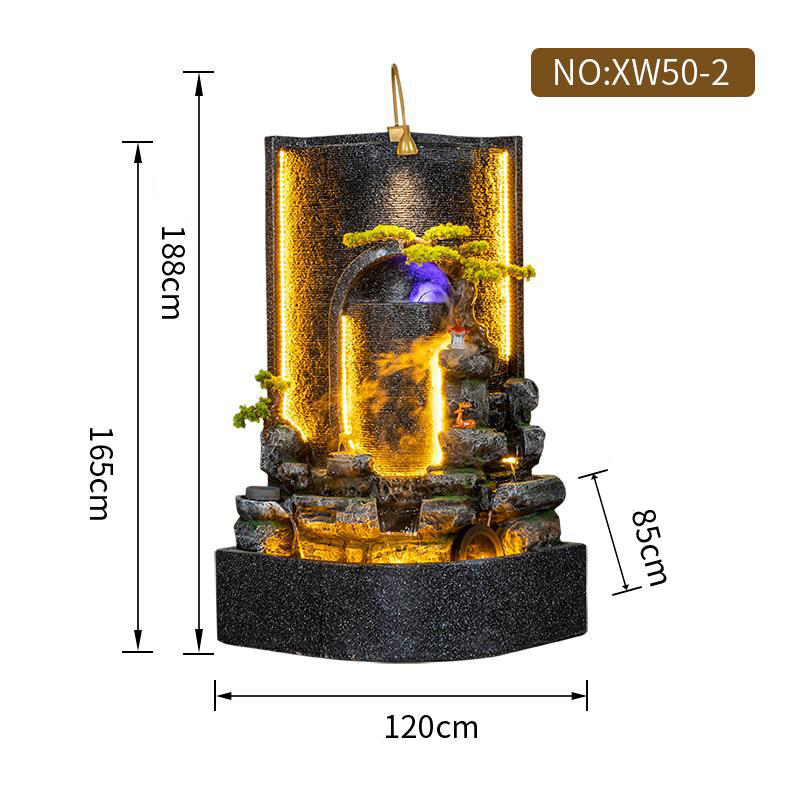 CHENYISHI Water Curtain Wall Flowing Water Entrance Screen Rockery Fountain Outdoor Garden Courtyard Landscaping Fish Pond