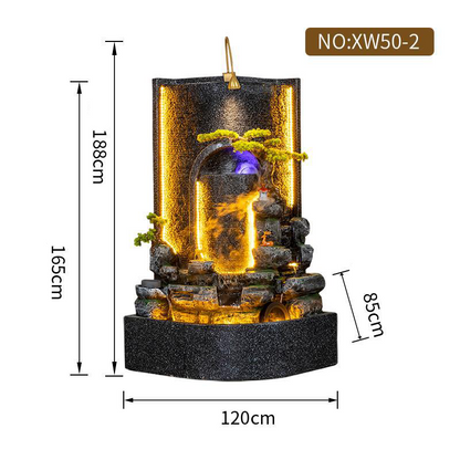 CHENYISHI Water Curtain Wall Flowing Water Entrance Screen Rockery Fountain Outdoor Garden Courtyard Landscaping Fish Pond