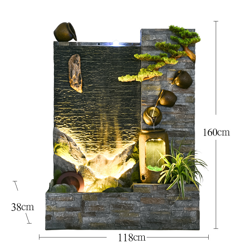 CHENYISHI Large Rockery Water Curtain Wall Flowing